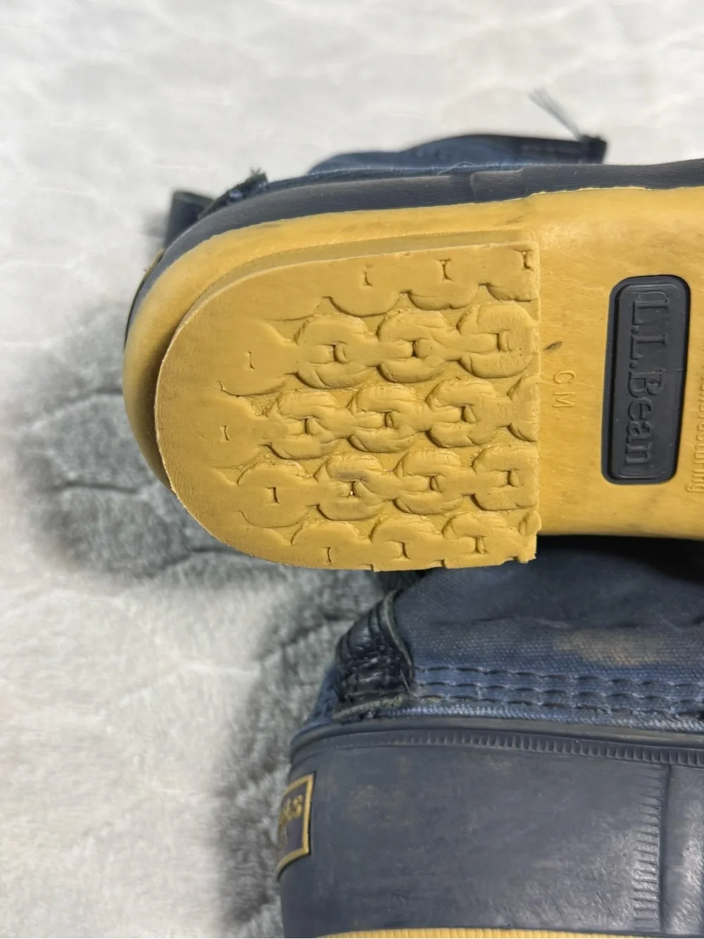 Vintage L.L. Bean Duck Boots Kids 4M USA Maine Navy Fit Womens 5.5-6 Rain